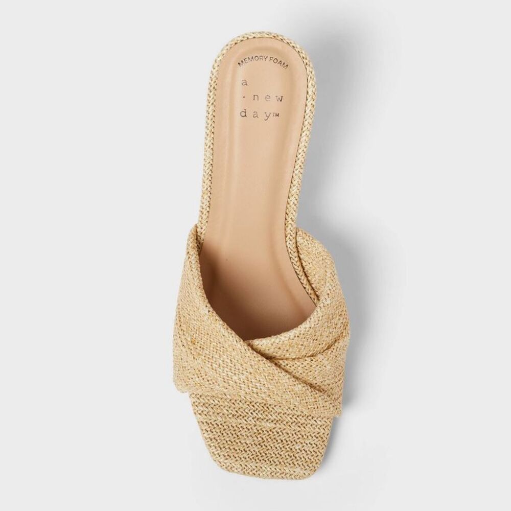 Open Box - A New Day - Women’s Amal Wedge Heels with Memory Foam Insole - Beige - Picture 3 of 3
